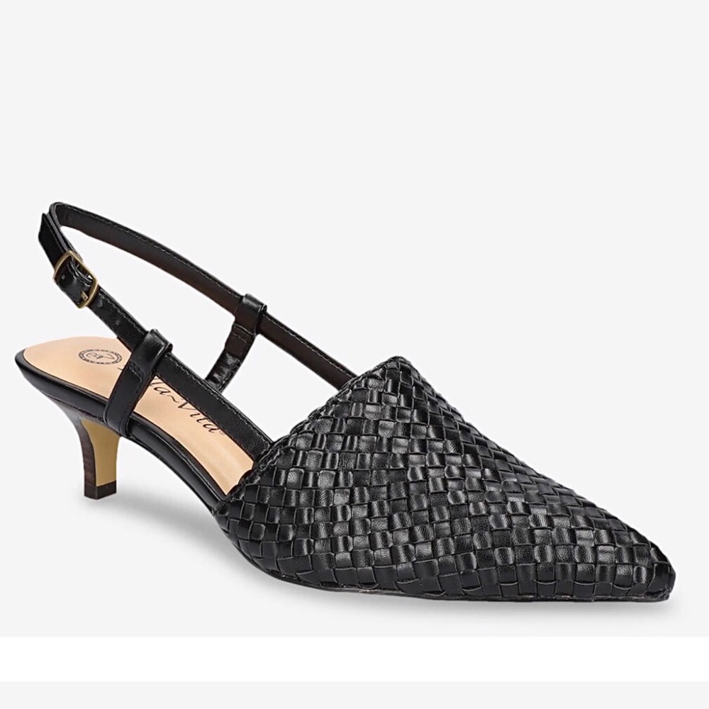 NWOB Bella Vita ‘Kaisley’ Black Slingback Mules - Picture 4 of 11